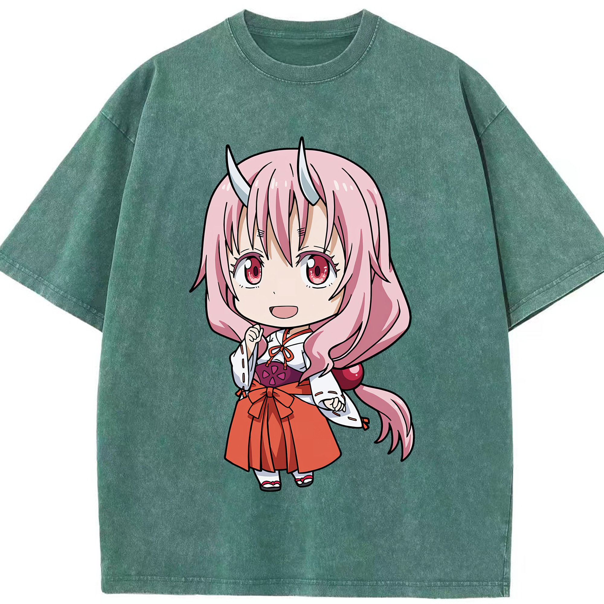 （画像用） 転スラ Regarding Reincarnated to Slime 綿100% ヴィンテージ風 半袖Tシャツ（フロントプリント）